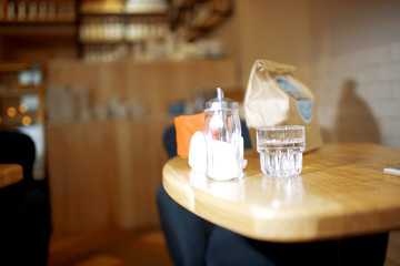 Surface of a glossy wooden table
