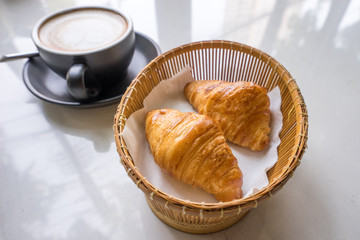 Croissant in a basket

