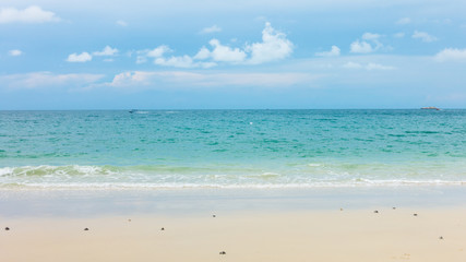 Fototapeta na wymiar Empty sea and beach background with copy space ,Samed island ,Rayong, Thailand