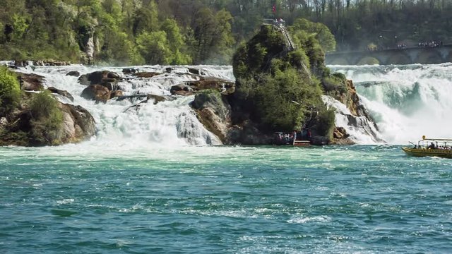 The rhine falls in Schaffhausen, Switzerland
