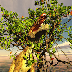 Velociraptor the dinosaur 3d rendering