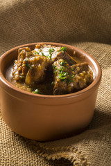 Rib with sauce. Brazilian food typical called canjiquinha in Brazil