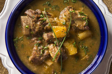 rustic Stew meat with manioc called Vaca atolada in Brazil.