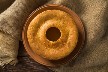 Corn cake. Traditional Brazilian treats made of corn.