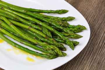 Boiled asparagus