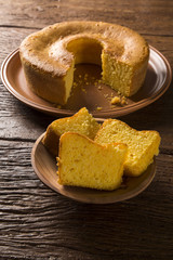 Corn cake. Traditional Brazilian treats made of corn.