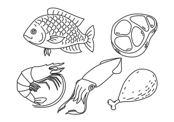 graphic food, vector