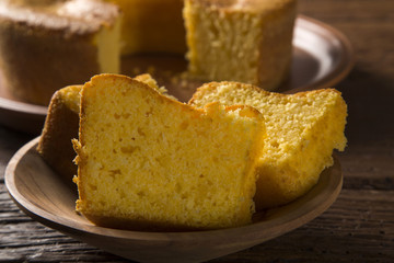 Corn cake. Traditional Brazilian treats made of corn.