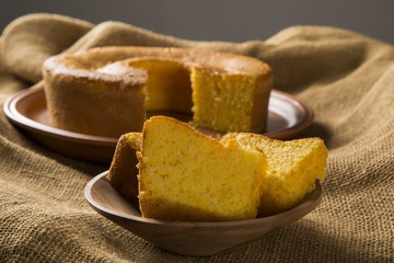 Corn cake. Traditional Brazilian treats made of corn.