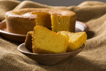 Corn cake. Traditional Brazilian treats made of corn.