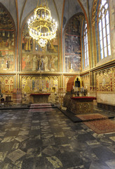 Fototapeta na wymiar St. Wenceslas Chapel inside Saint Vitus's Cathedral, Prague, Czech Republic