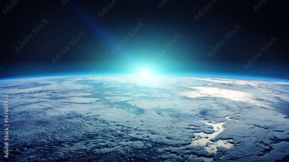 Aufkleber planet earth in space 3d rendering elements of this image furnished by nasa