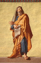 Fototapeta premium Mosaic of the Prophet Jeremiah in Rome, Italy