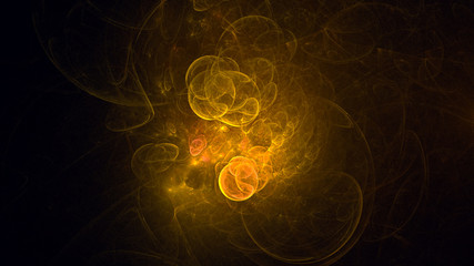 3D rendering abstract fractal light background