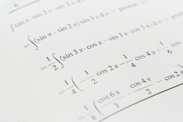 Fototapeta premium Closeup of math book