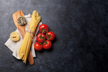 Pasta and ingredients