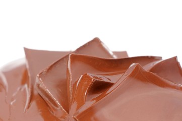 Molten Chocolate Bar on White Background