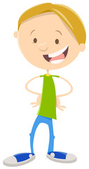 happy boy cartoon character