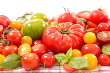 Fototapeta na wymiar assorted colorful tomatoes