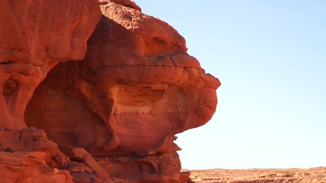 A rock resembling a monkey's head. Colorful Canyon Egypt Sinai