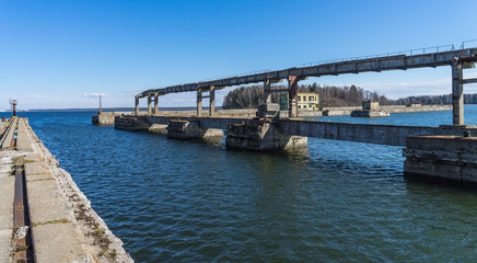 Obraz premium Old military building on the Baltic Sea,District :Estonia, Hara Allveelaevade Sadam