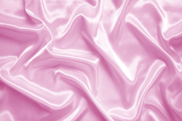 Fabric background is pink waves.