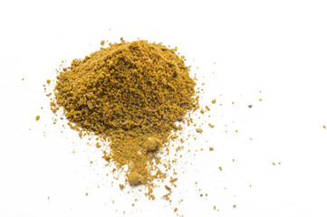 cumin powder isolated on white