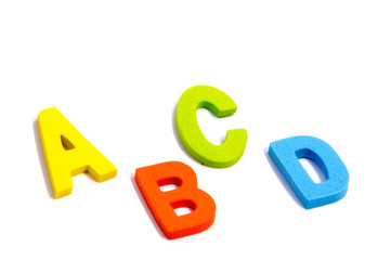 Alphabet Puzzle Pieces isolate on White Background