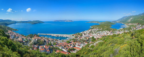 Panoramic view Kas in Turkey