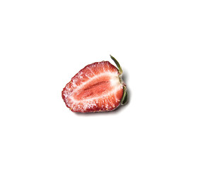 Strawberries cut in half