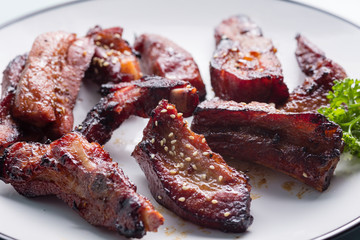 Pork ribs and cutlets