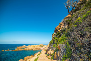 Fototapeta premium Cliff and path in Sardinia