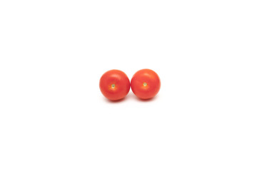 Tomatoes on white background
