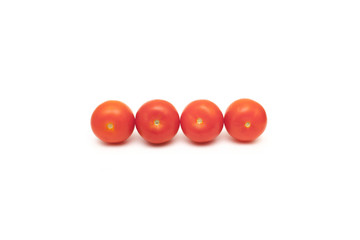 Tomatoes on white background
