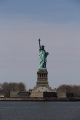 Fototapeta na wymiar Statue of Liberty with beautiful weather