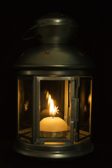 Lantern with candle