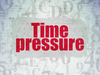 Timeline concept: Time Pressure on Digital Data Paper background