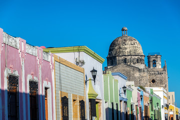 Colorful Street and Church