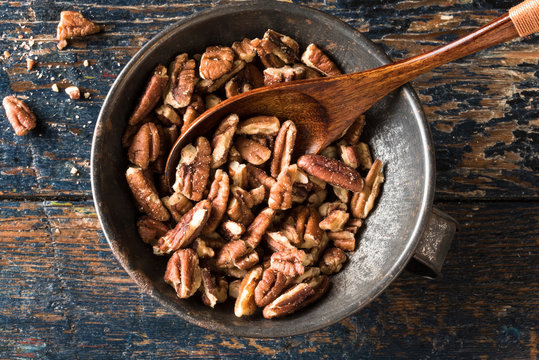 Chopped Pecans in a Bowl