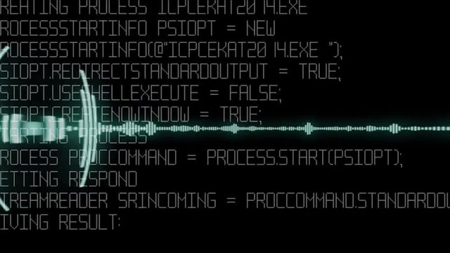 Program code on a monitor. Computer code, hacker. Software developer programming code. Abstract computer script code. Programming screen of software developer.