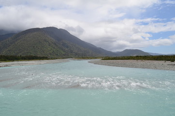 Neuseeland: Fluss am Franz Josef Gletscher 