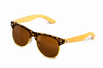 Sunglasses of bamboo