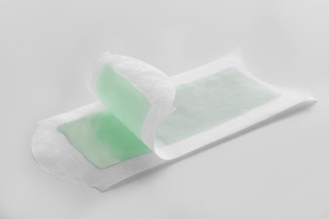 Wax strip for epilation on white background