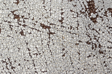 Obraz premium Macro shot of white, old, cracked leather