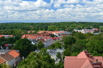 Panorama Giżycka latem/Panorama of Gizycko town in summer, Masuria, Poland  © Pictofotius