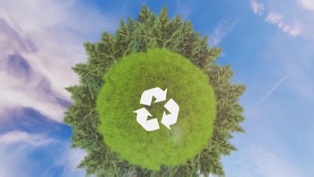 Recycle symbol from grass animation. Caring about the environment animation. environment, natural environment, surrounding environment animation
