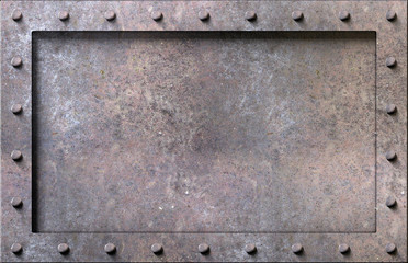 Metal texture with rivets background