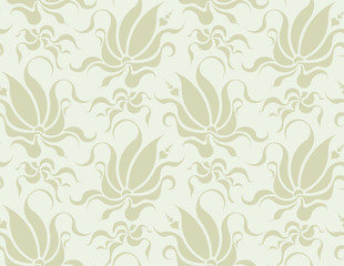 Abstract floral seamless background in very light, gentle tones.