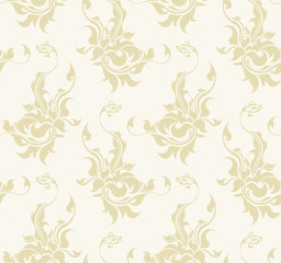 Abstract floral seamless background in very light, gentle tones.