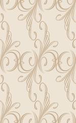Abstract floral seamless background in very light, gentle tones.